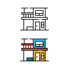 Home icon design in two variation color