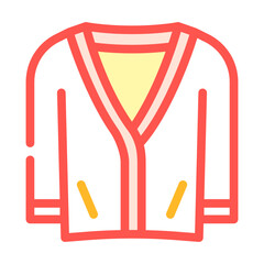 cardigan autumn season color icon vector. cardigan autumn season sign. isolated symbol illustration