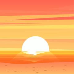 Fototapeta na wymiar Beach sunset sunrise landscape background