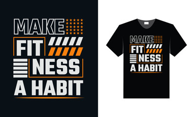 best typography t shirt design for gym and fitness motivation and inspiration