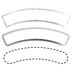 Plaques, empty billboards, banner or button shapes. Vector illustration. stock image.