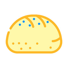 sourdough bun food meal color icon vector. sourdough bun food meal sign. isolated symbol illustration