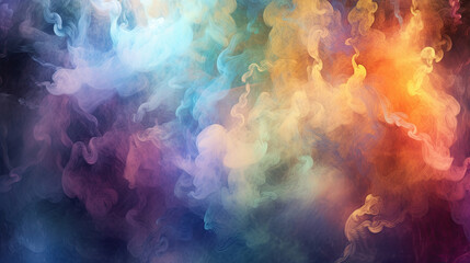 Obraz na płótnie Canvas Watercolor Smoke Textured Background Colorful Pastel Illustration Generative AI