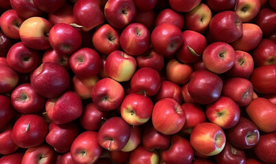 Red Imperfect Apples, Nature's Nutritional Powerhouse.  Dive into the Health Benefits of Abundant Apples - A Colorful Array of Wellness in One Image.