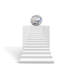 A selection of brilliant gems on an octagonal pedestal. Ideas for best diamond jewellery designs