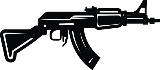 Naklejka premium Assault Rifle Gun Isolated image for t-shirt 