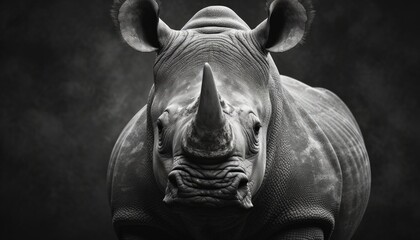 black and white rhino