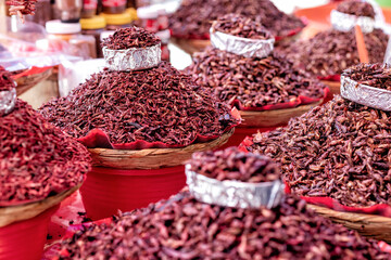 Chapulines, comida tipica de Oaxaca.