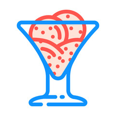 raspberry sorbet food snack color icon vector. raspberry sorbet food snack sign. isolated symbol illustration