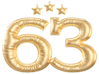 63 year anniversary number Gold