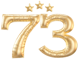 73 year anniversary number Gold