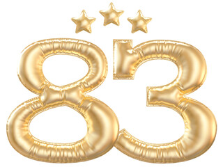 83 year anniversary number Gold