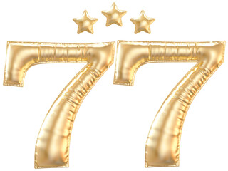 77 year anniversary number Gold