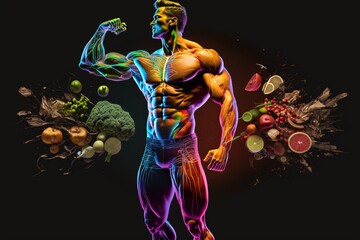 Healthy eating tips. food balance proper nutrition proportions. Keto diet. Plan your meal. Ketones Healthy balanced food and dieting concept, fitness and sport eat, nutrition. Ketosis Generative AI