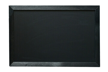 Fototapeta premium blank clean new chalkboard in wooden frame isolated on white background, blackboard for education school
