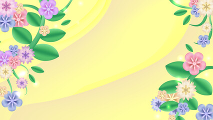 abstract floral background with flowers