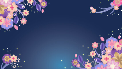 abstract floral background with flowers