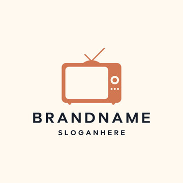 Tv Icon in trendy flat style isolated. Television symbol for your web site design, logo.