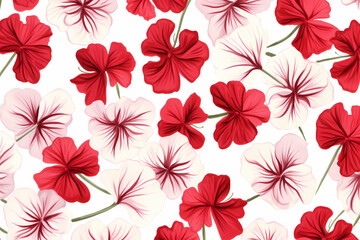 Graphical design pattern of summer flowers based on generative AI