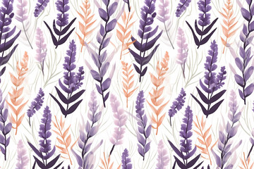Graphical design pattern of summer flowers based on generative AI