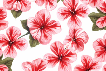 Graphical design pattern of summer flowers based on generative AI