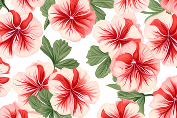 Graphical design pattern of summer flowers based on generative AI