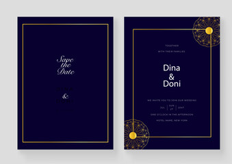 Mandala business card mandala background gold color design