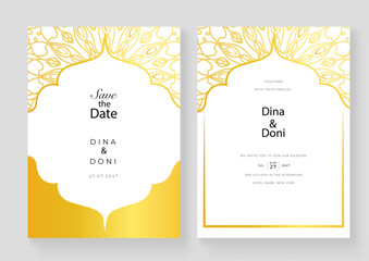 Mandala business card mandala background gold color design