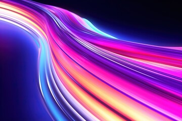 abstract futuristic background with gold PINK blue glowing neon fluid waves  techno sound shap Data transfer concept Fantastic wallpaper, Ai Generative