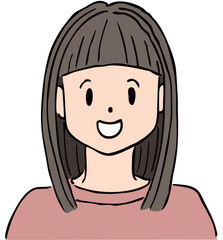 Young women in their 20s and 30s with medium hair smile