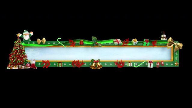 クリスマスプレート2 ワイドサイズ 緑