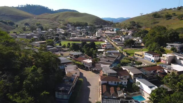Aerial view of a small city of Minas Gerais called Ant&ocirc;nio Prado de Minas.
