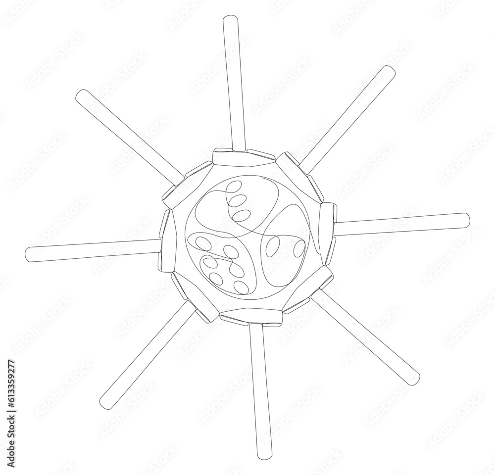 Poster one continuous line of hammer and dice. thin line illustration vector concept. contour drawing creat