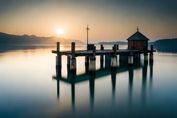 sunset at the pier