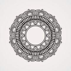 Traditional mandala vector pattern. suitable for henna, tattoos, photos, coloring books. islam, hindu,Buddha, india, pakistan, chinese, arab