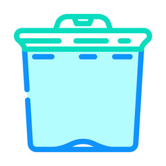 lunch box plastic healthy color icon vector. lunch box plastic healthy sign. isolated symbol illustration