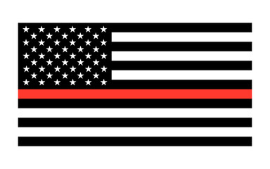 Vector The Thin Red Line United States Flag Illustration