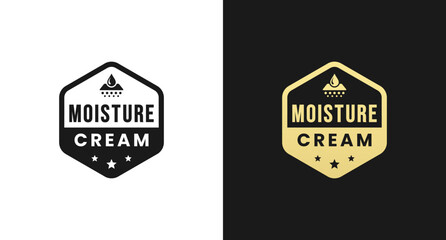 Moisture cream sign or Moisture cream label vector isolated in flat style. Best Moisture cream sign vector for product packaging design element. Moisture cream sign for packaging design element.