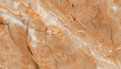 Textured of the Orange marble background. Light orange marble surface texture background