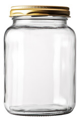 Empty glass jar isolated. Generative AI. - obrazy, fototapety, plakaty