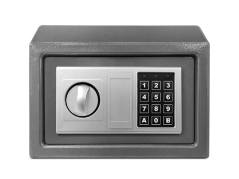 Small safe box, transparent background
