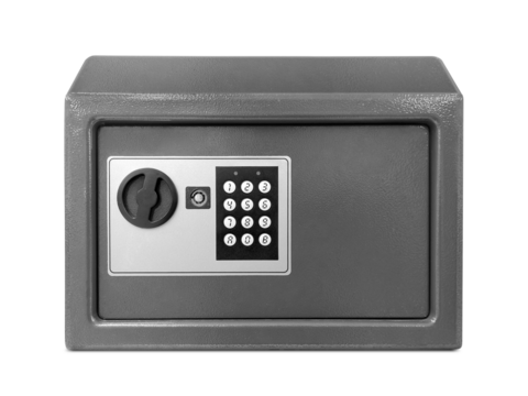 Small safe box, transparent background