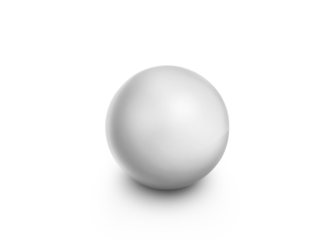 White sphere, transparent background