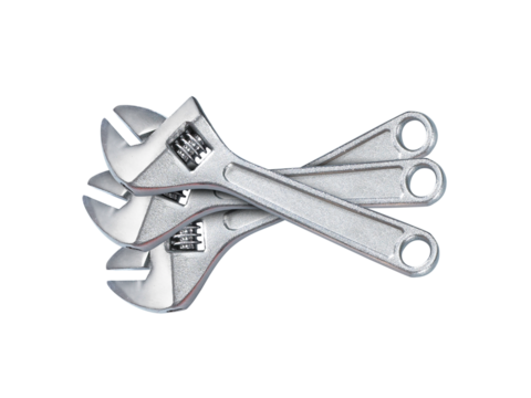 Wrench, transparent background