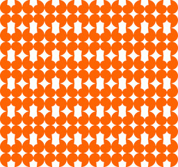 Seamless Geomatric vector background Pattern in orange
