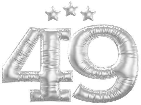 49 year anniversary number silver