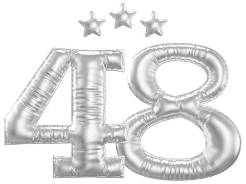 48 year anniversary number silver