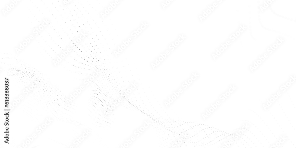 Poster white futuristic background. data visualization. digital dynamic white wave of particles.