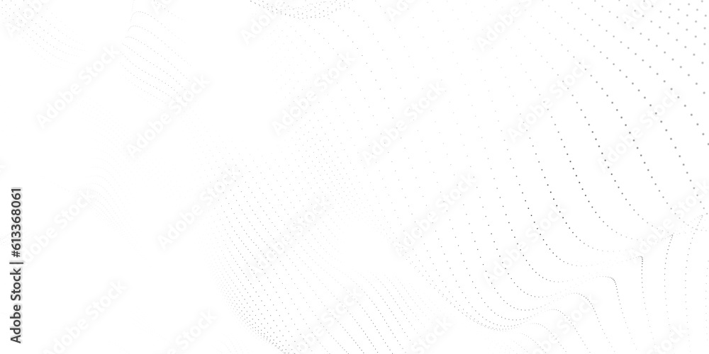 Poster white futuristic background. data visualization. digital dynamic white wave of particles.
