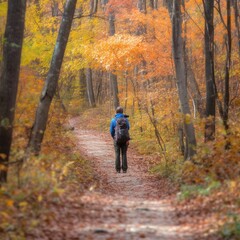 Hiking Through Scenic Fall Foliage